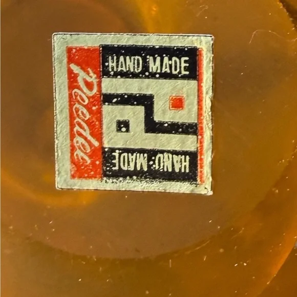 Vintage Orange Blown Glass Swan Trinket Dish Handmade Decorative - Picture 4 of 4